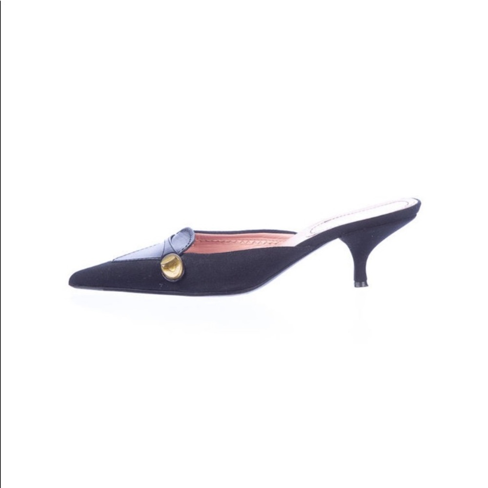 Sale!!🔥Miu Miu Kitten Heel Mules Black - Picture 2 of 11